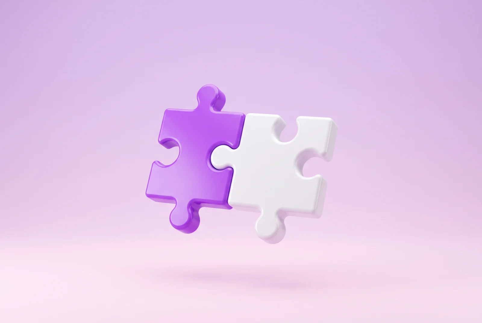 GbR Bedeutung: zwei Puzzleteile, die sich zu einem gemeinsamen Stück verbinden