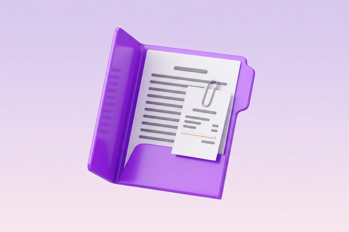 The F24 payment receipt clipped to the act inside a folder