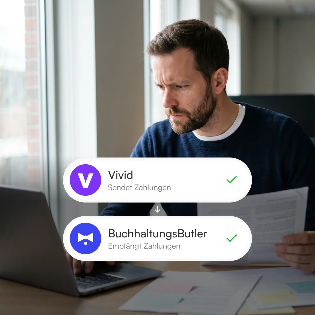 Zahlungen von Vivid, automatisch in BuchhaltungsButler
