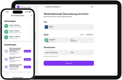 Automatisiere Geldbewegungen mit Transferregeln