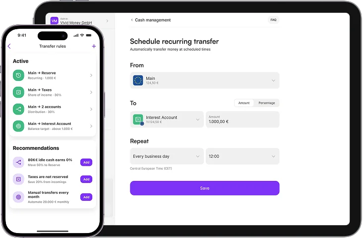 Automate money movement with Transfer Rules